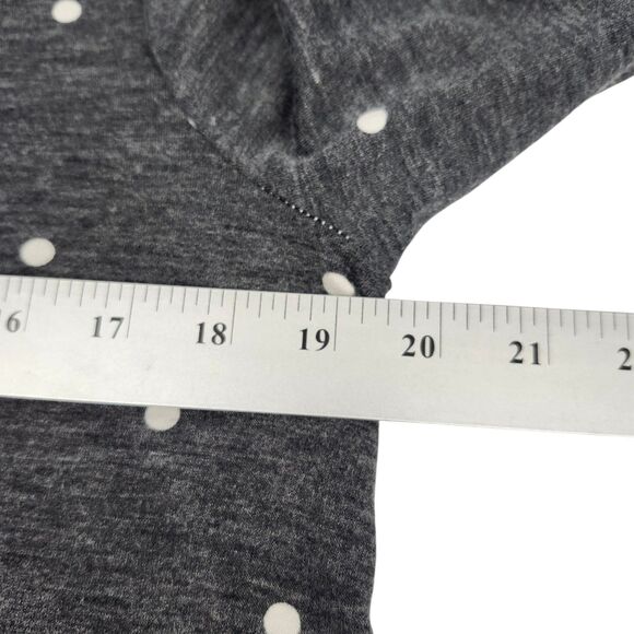 My Story Tunic Top Shirt Womens Medium Gray Polka Dot 3 Tiered Ruffle Sleeves - Picture 8 of 10